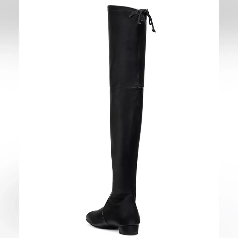 Stuart Weitzman Genna 25 City Boot Stretch Nappa Leather OTK Black Sz 5